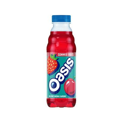 Oasis Summer Fruits bottle on white background.