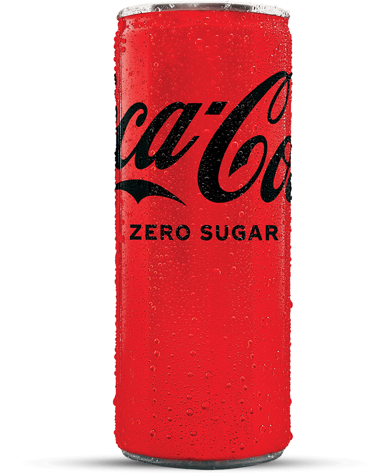 Cold bottle of Coca-Cola Zero Sugar