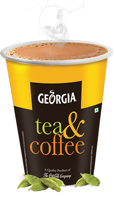 एक कप Georgia गरम चाय