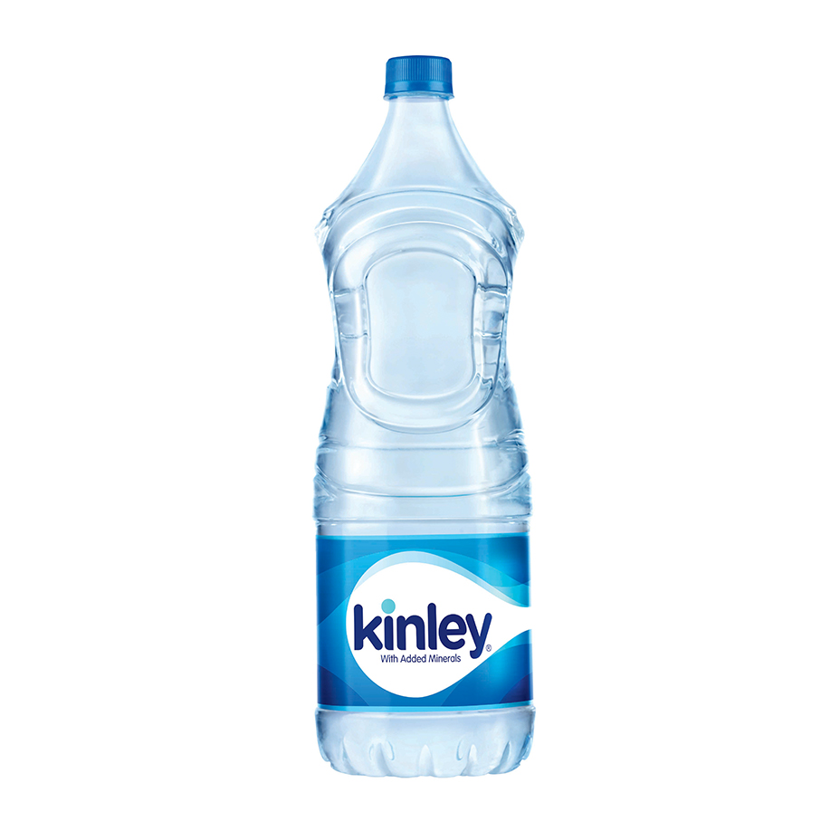 bottle of Kinley water