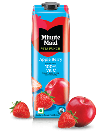 Tetra pack of Minute Maid Vita punch - Apple berry