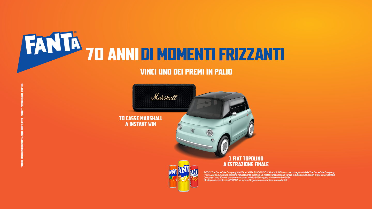 70 anni frizzanti con Fanta Fiat Topolino