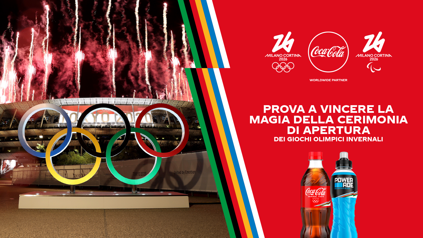 Prova a vincere la magia della cerimonia di apertura e logo delle olimpiadi
