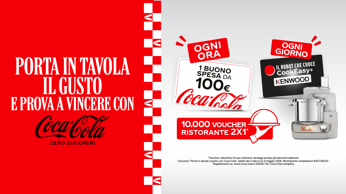 Porta in tavola il gusto. Aggiungi Coca-Cola Zero Zuccheri