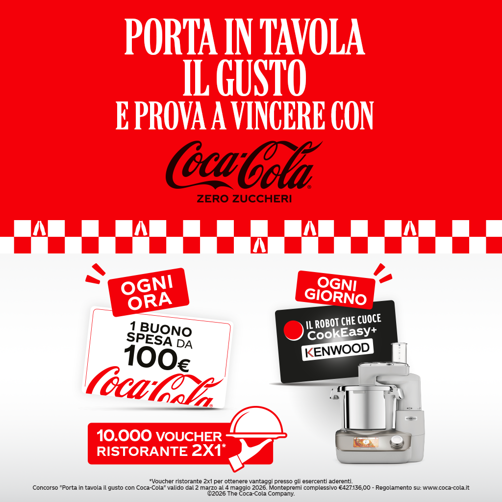 Porta in tavola il gusto e prova a vincere con Coca-Cola