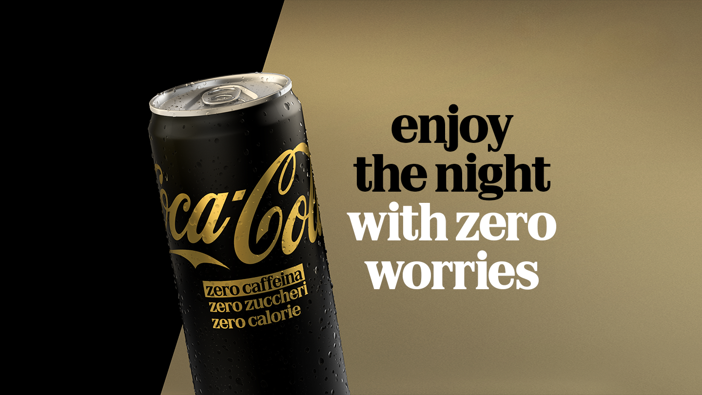 Dai più gusto alla tua serata con Coca-Cola Zero Zero. 