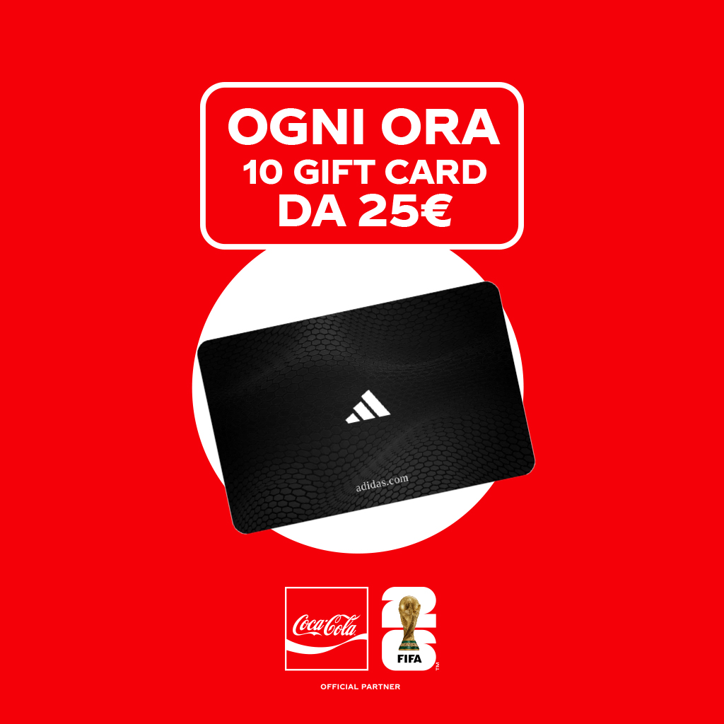 voucher adidas su sfondo rosso