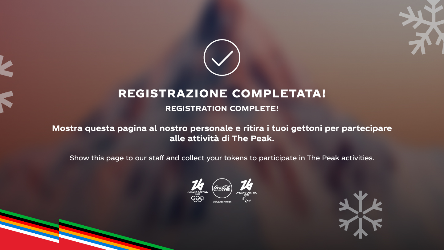 registrazione completata
