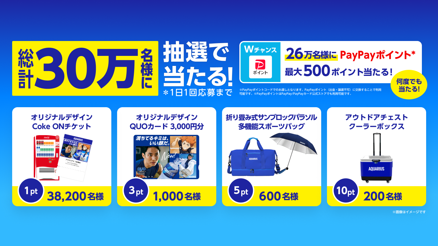 総計30万名様に当たるキャンペーン