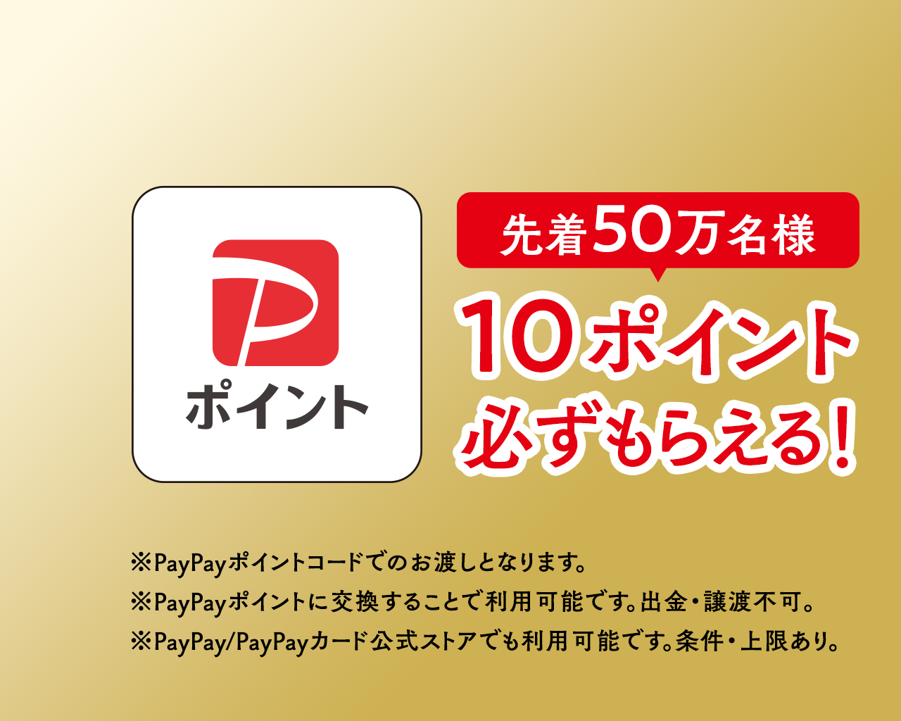 PayPayポイント 10ポイント必ずもらえる