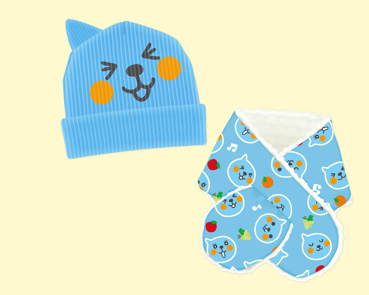  ニット帽＆マフラーセット