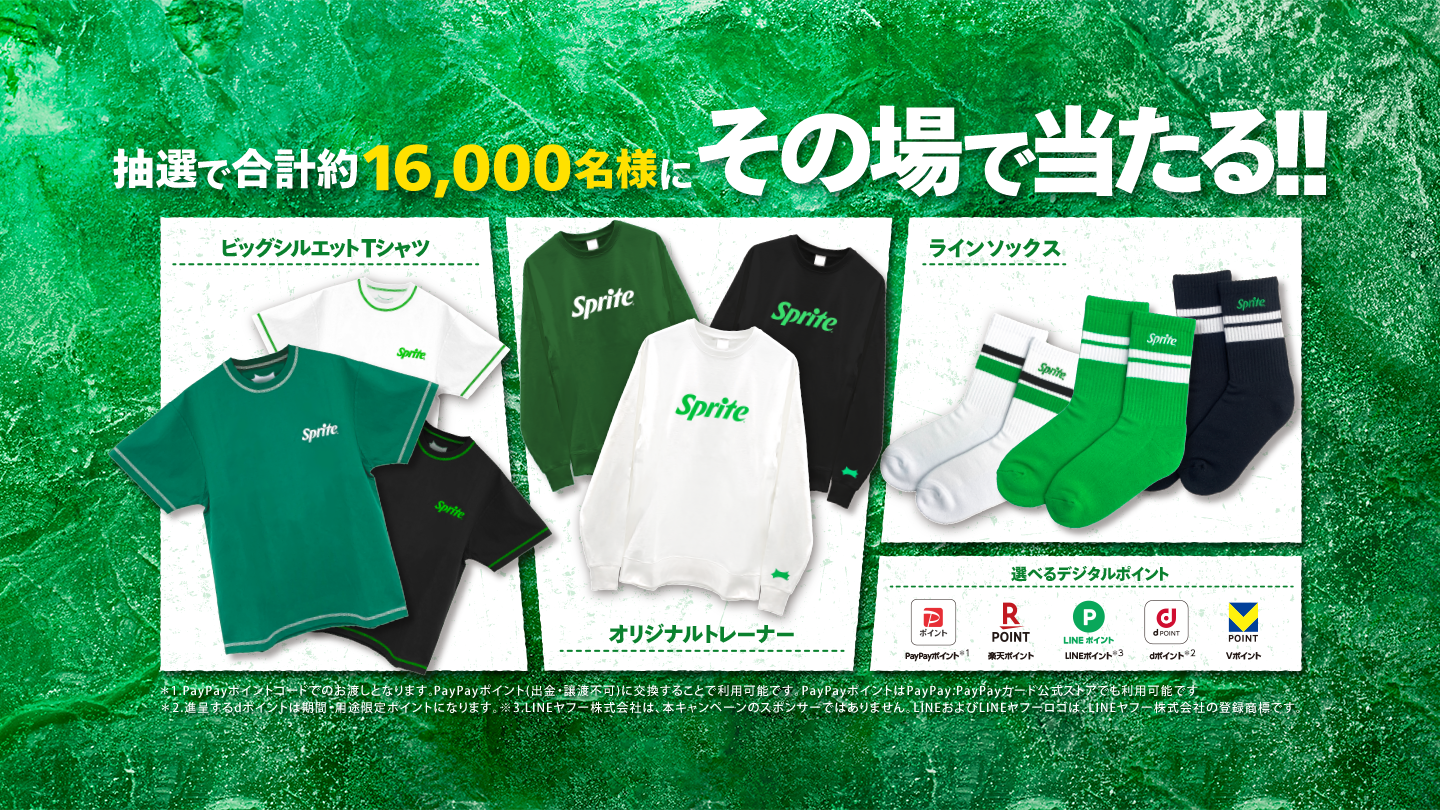 合計約16,000名様にその場で当たる！