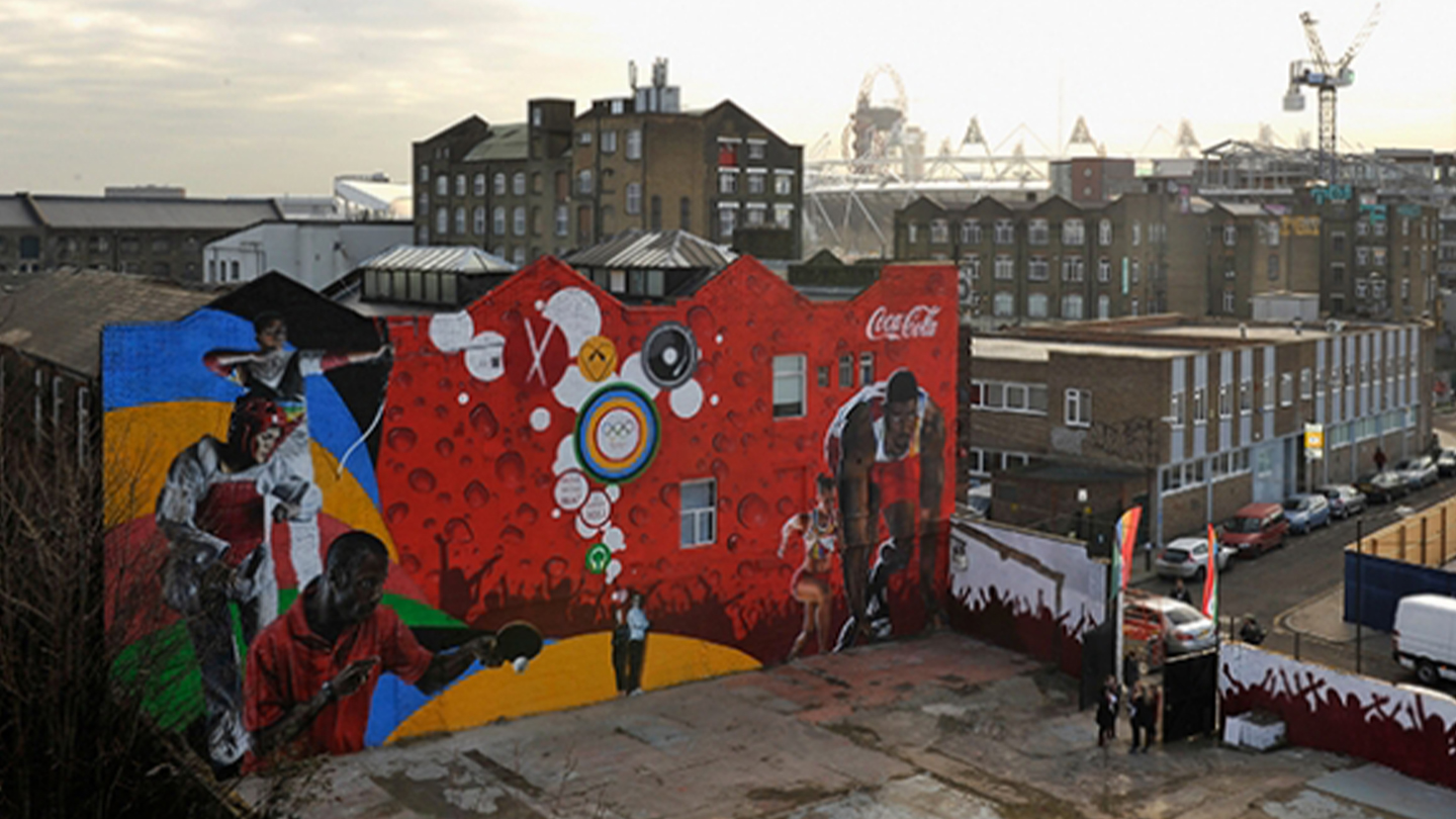 “MOVE TO THE BEAT” キャンペーン開始時に公開されたBeat Wall（ビートウォール） （ロンドン2012）
