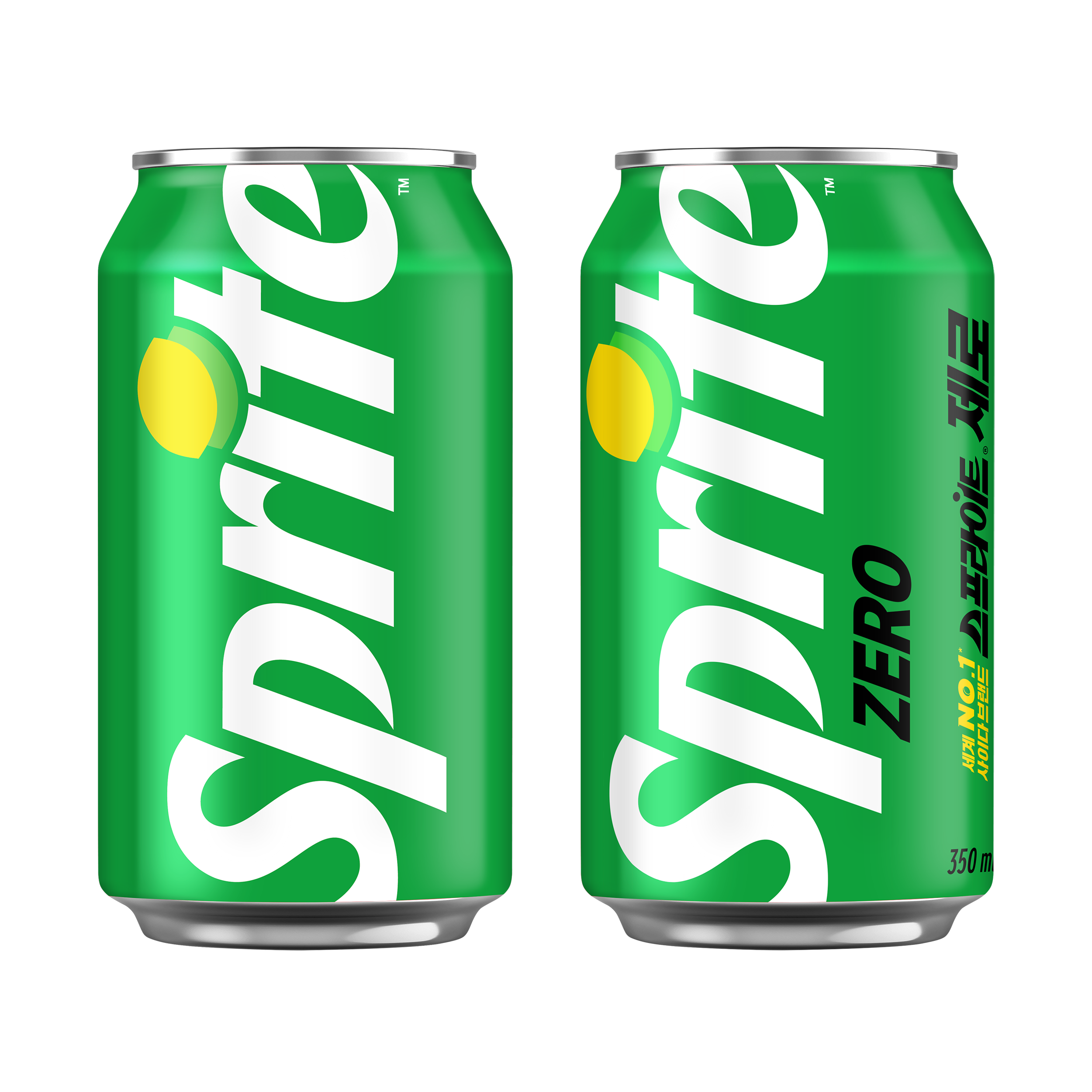 레몬라임향 이미지를 강조한 새로운 로고 디자인이 적용된 스프라이트 캔 이미지.