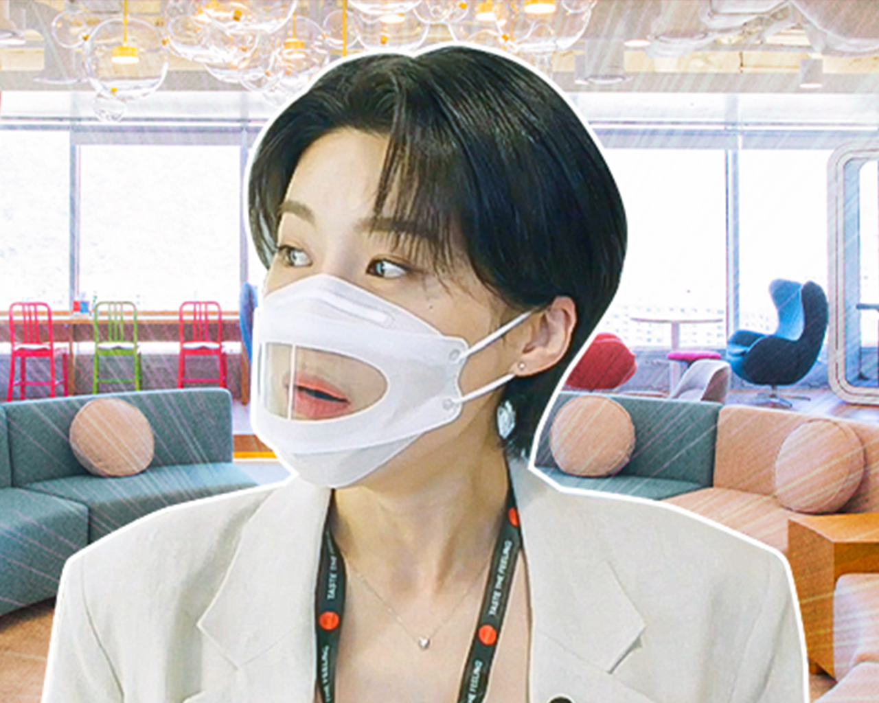 마스크 쓴 장도연