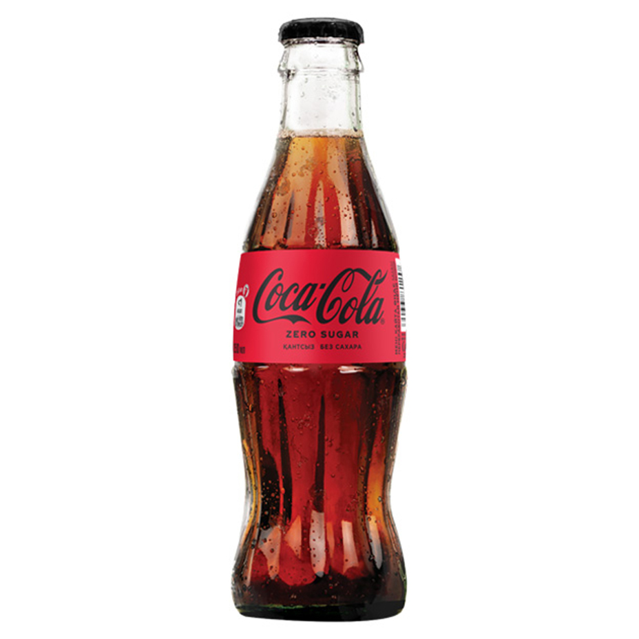 Coca-Cola қантсыз 250 мл шыны бөтелке
