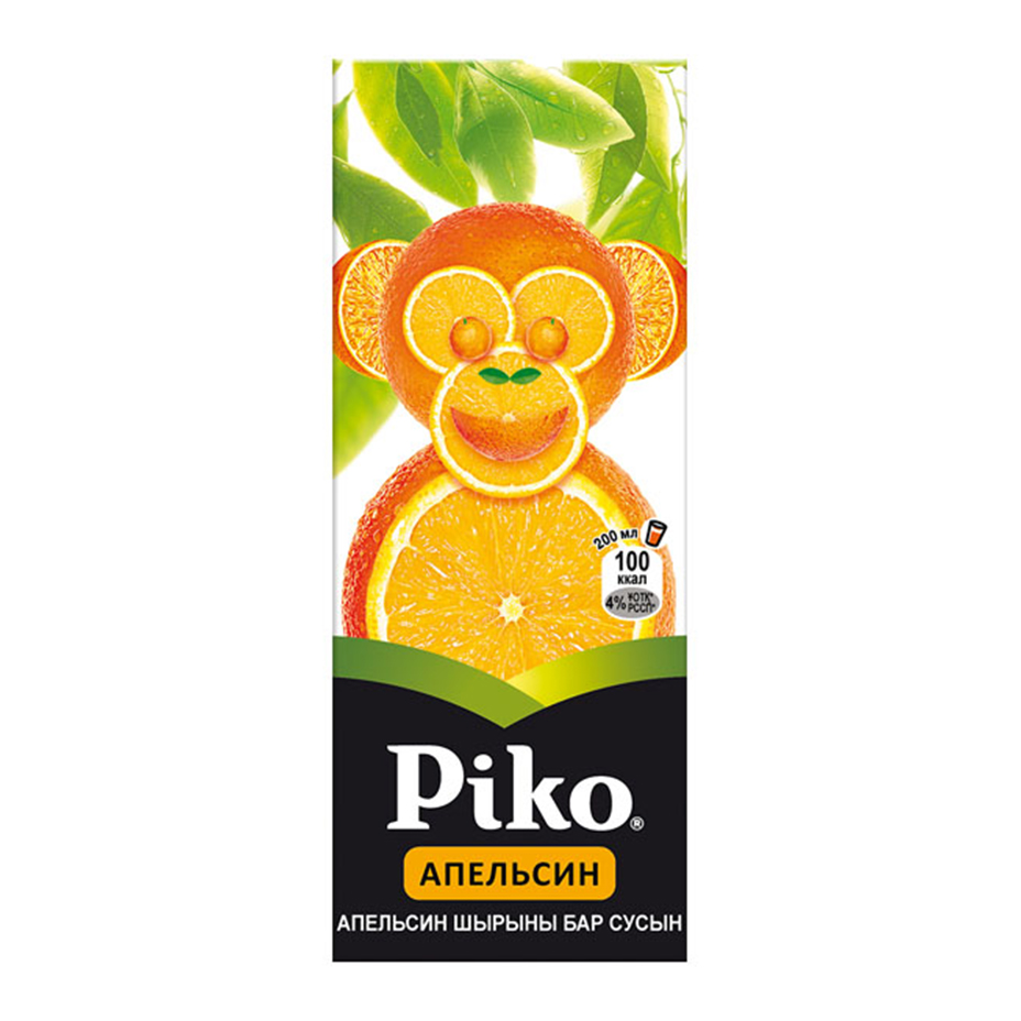 200 мл Tetrapak контейнеріндегі Piko Mini Апельсин шырыны