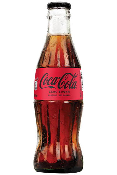 Bir shisha shakarsiz Coca-Cola