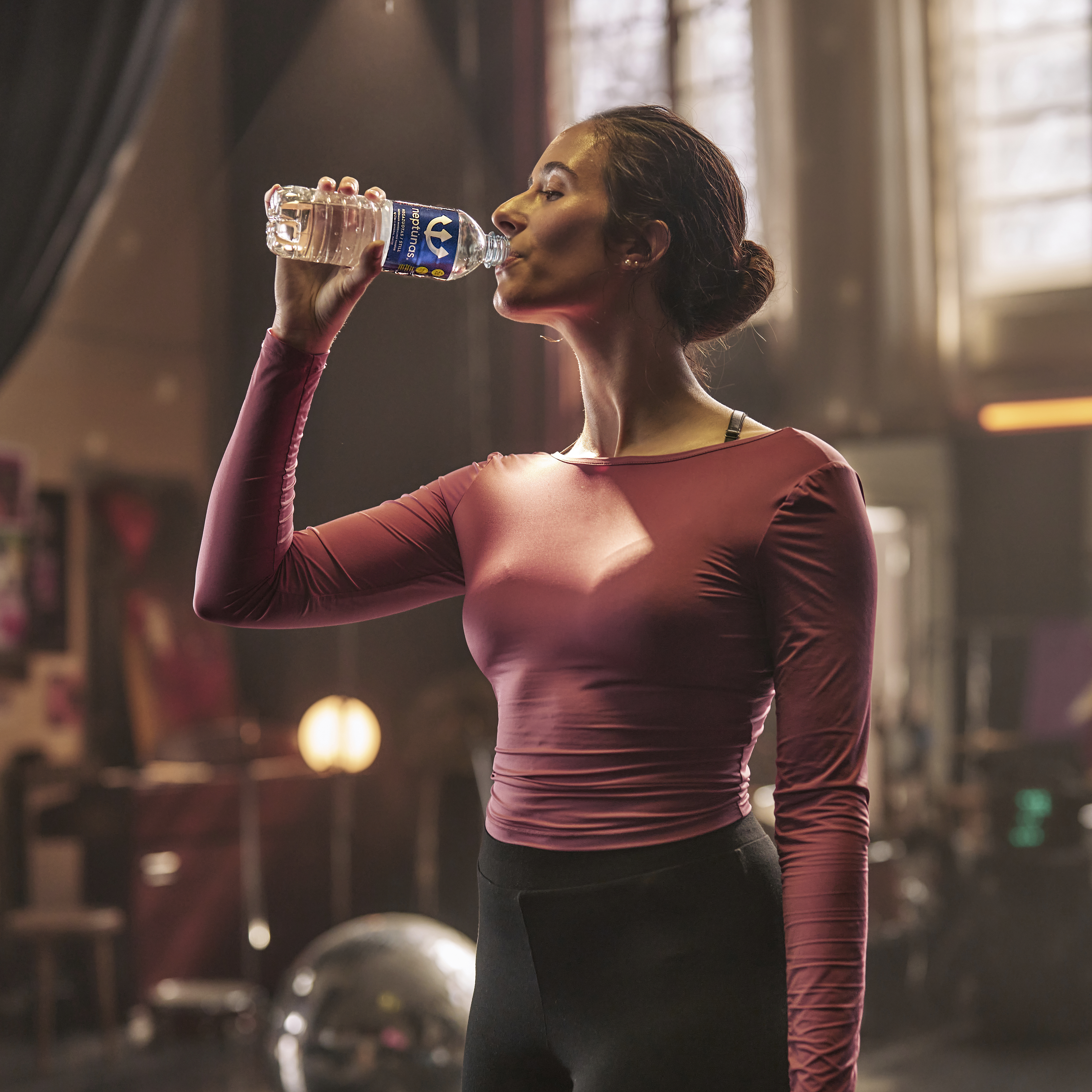 Woman drinking water