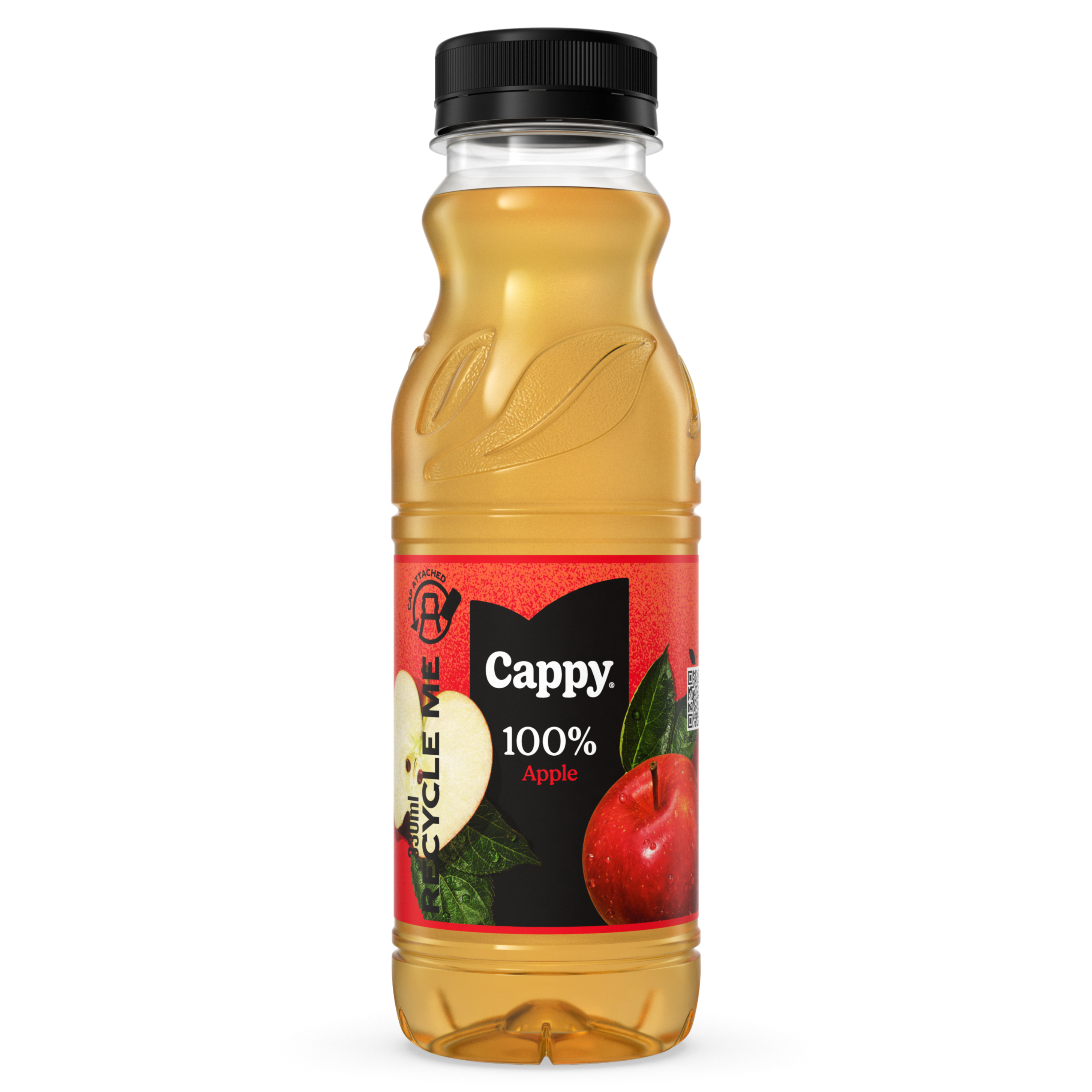 pasterizēta ābolu sula no koncentrāta cappy apple juice stikla pudelē