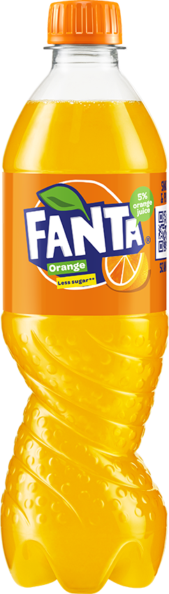 gāzēts bezalkoholiskais dzēriens fanta organge ar apelsīnu garšu plastmasas pudelē