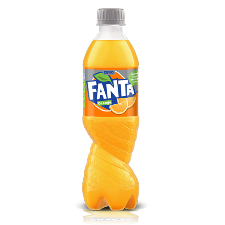 gāzēts bezalkoholisks bezkaloriju dzēriens fanta orange zero ar apelsīnu garšu