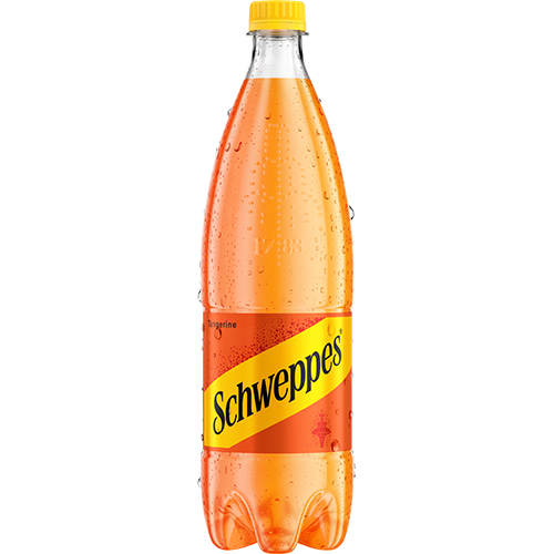 gāzēts dzēriens schweppes mandarin oranžā skārdenē