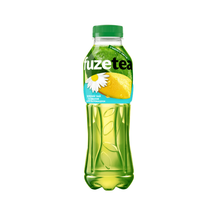 Sticlă de plastic verde, Fuzetea cu aromă de mango și mușețel