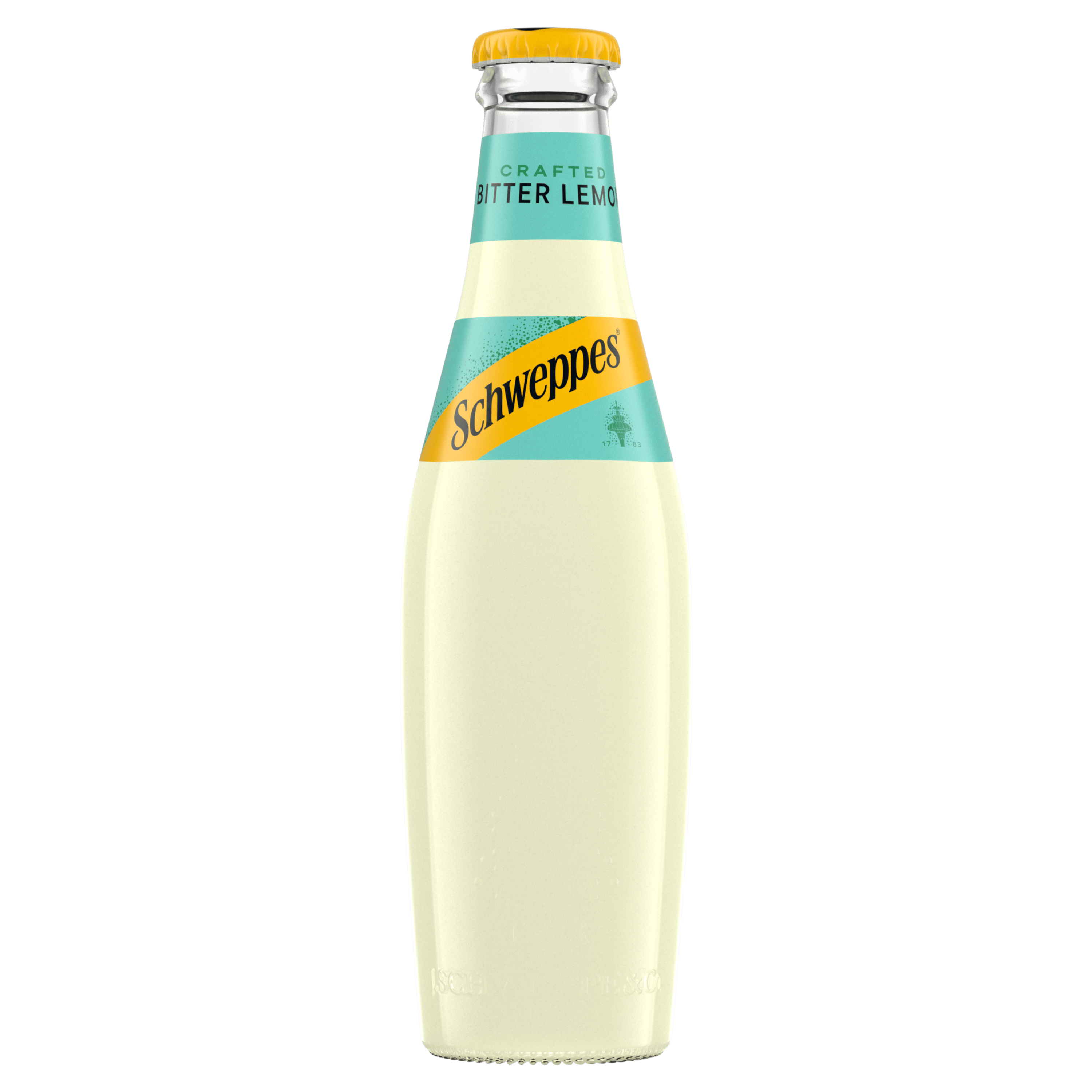 Schweppes Bitter Lemon flašica sa bijelom pozadinom