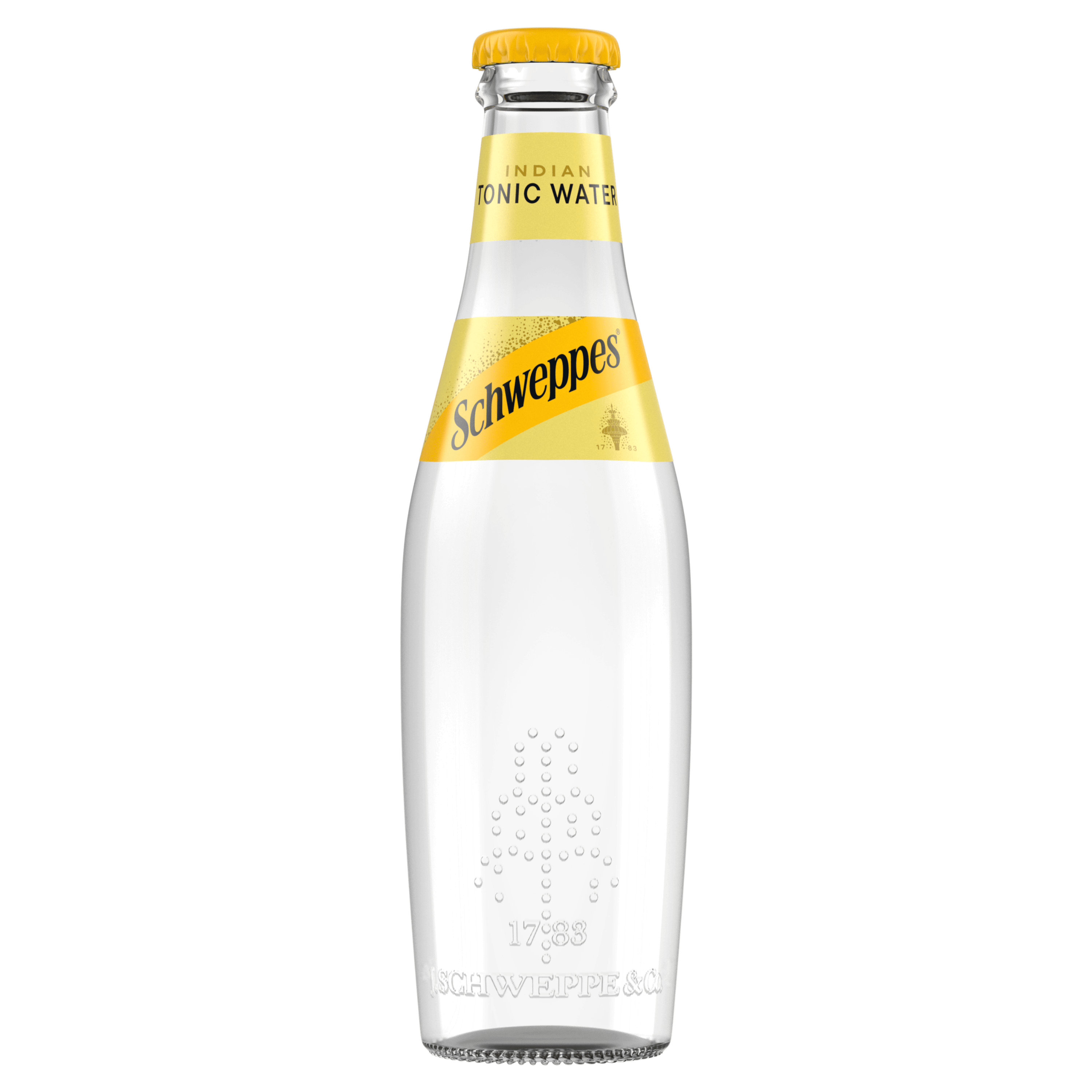 Schweppes Tonic Water flašica sa bijelom pozadinom