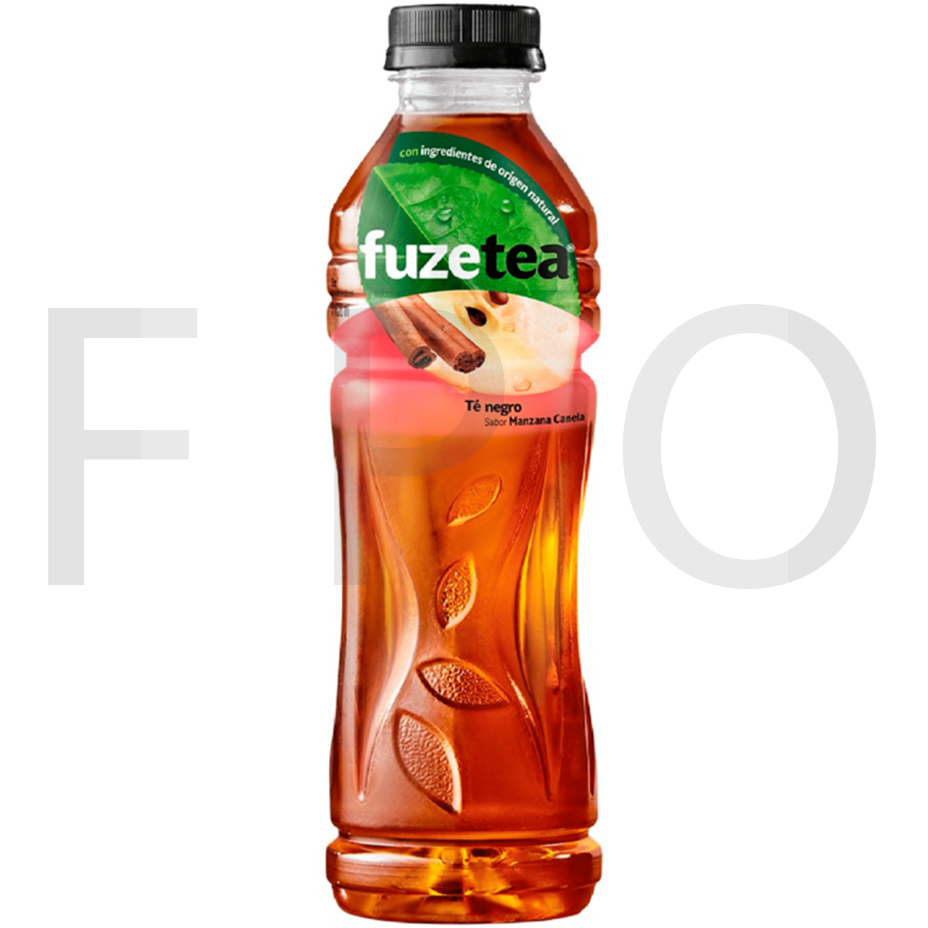 Envase de Fuze Tea sabor Manzana Canela. Té de Frutas y Hierbas.