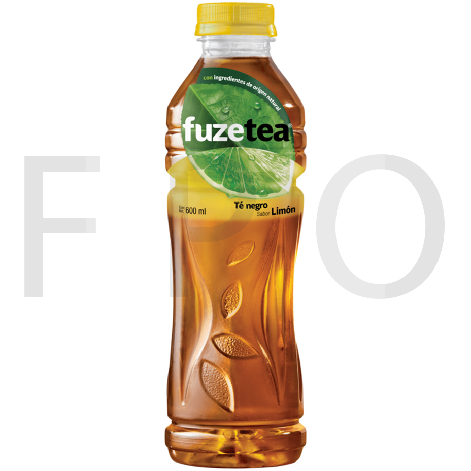 Envase de Fuze Tea sabor Té Negro Limón. Té de Frutas y Hierbas.