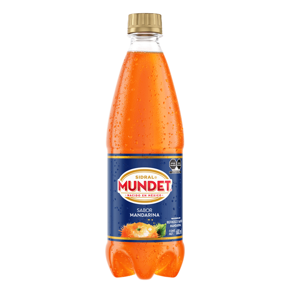 Botella de Sidral Mundet sabor mandarina