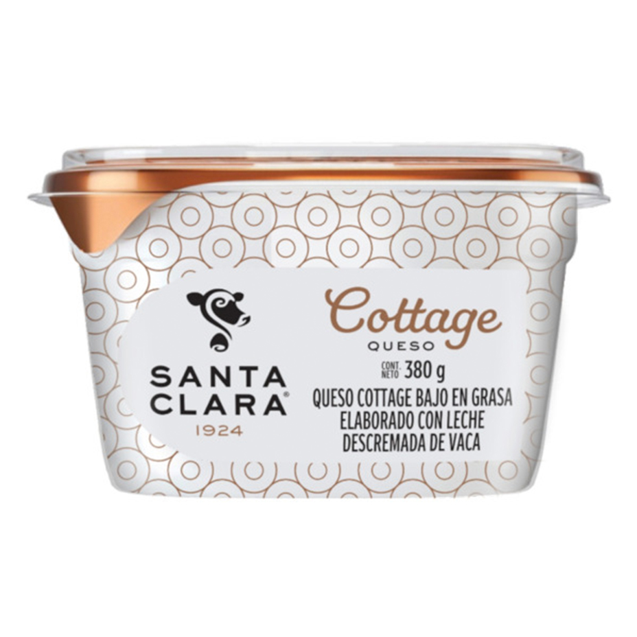 Queso Cottage Santa Clara bajo en grasa en empaque de 380g