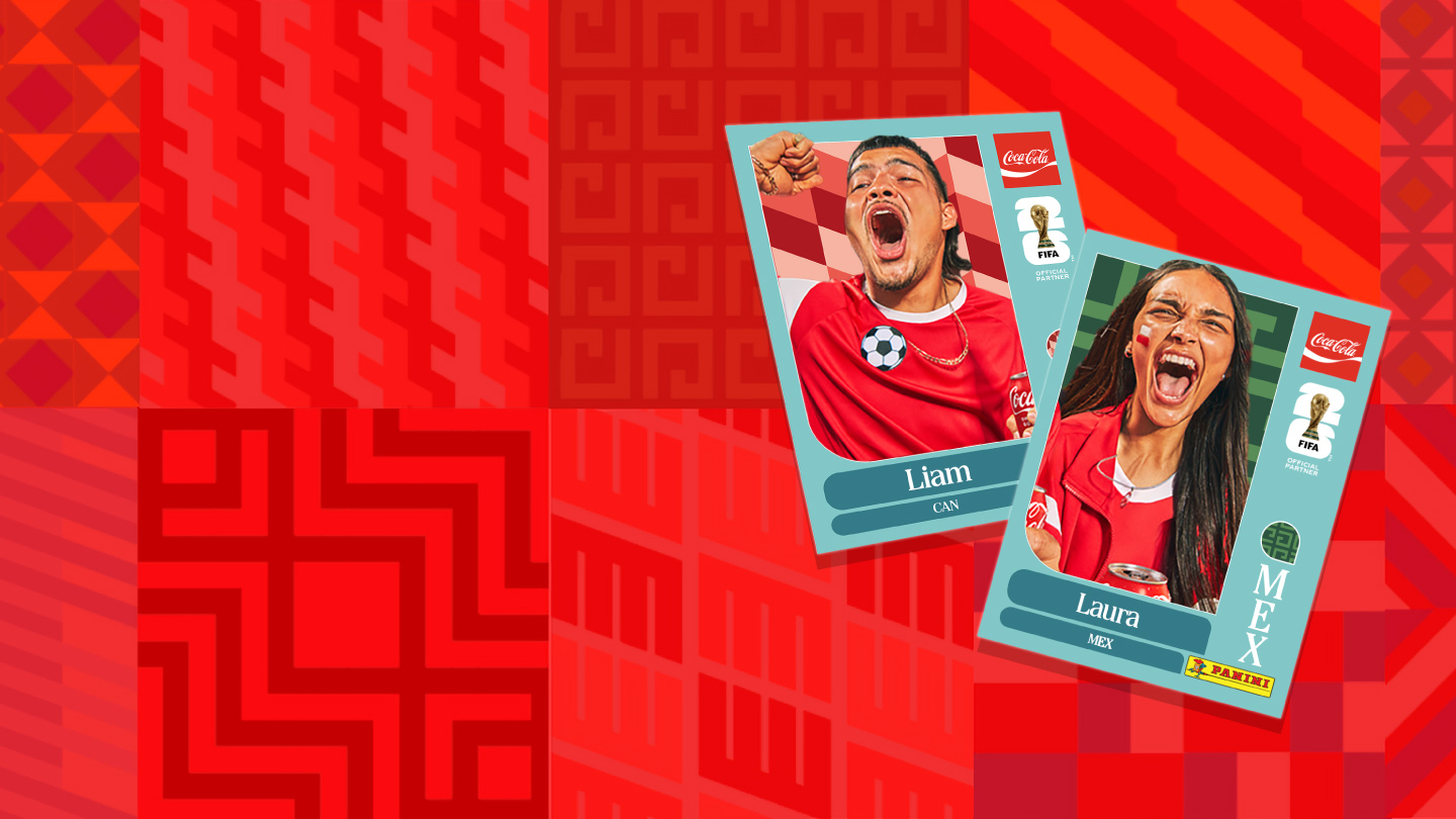Dos hinchas en estampas Panini.