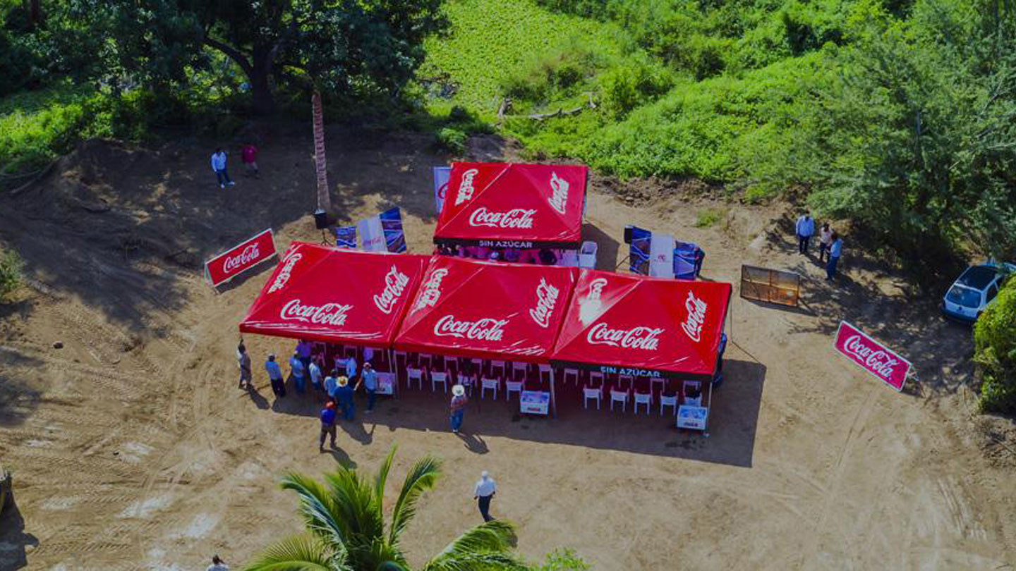 Una vista aérea de la Fundación Coca-Cola
