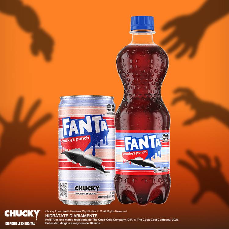Botella de Fanta sabor Naranja.