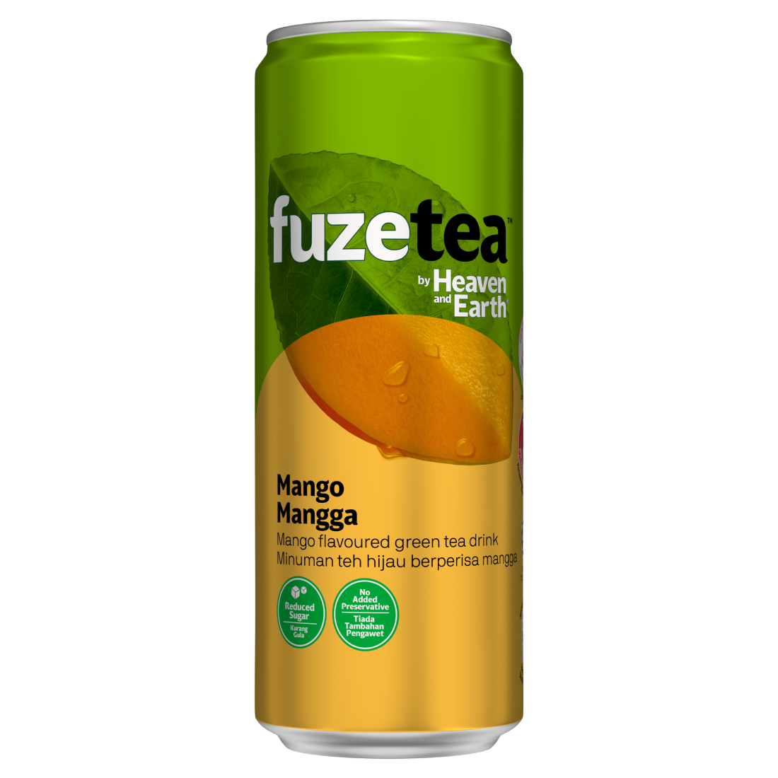 fuze tea mango green tea tin