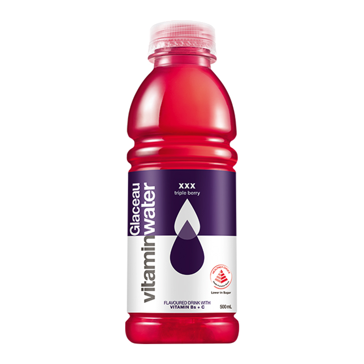 glaceau vitaminwater xxx triple berry botol
