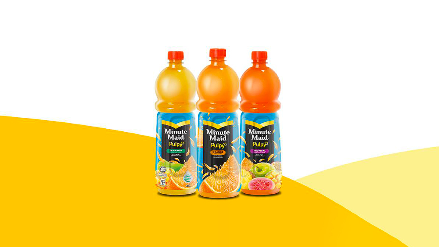 tiga botol minute maid pelbagai perisa