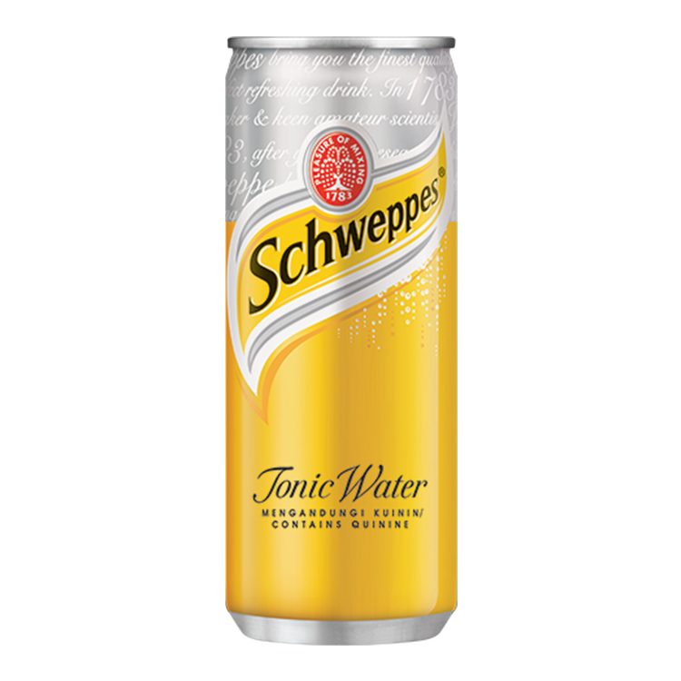 schweppes tonic water tin