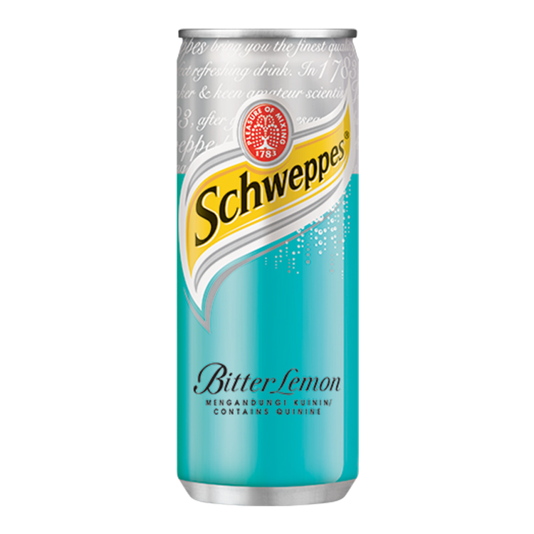 schweppes bitter lemon tin