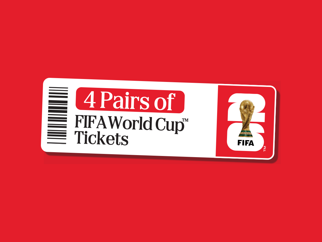 Prize 1 - FIFA World Cup 26 Experience for Two Win an exclusive FIF