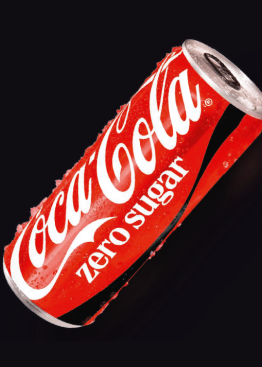 Een blikje Coca‑Cola Zero Sugar