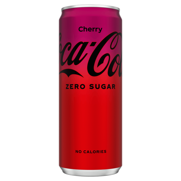 Een blikje Coca-Cola zero sugar cherry