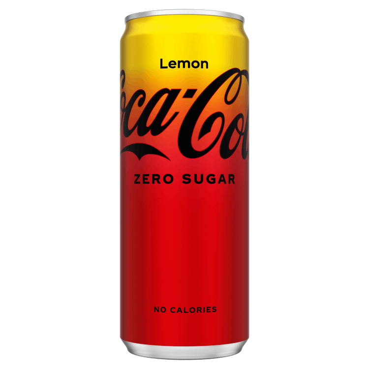 Een blikje Coca-Cola zero sugar lemon