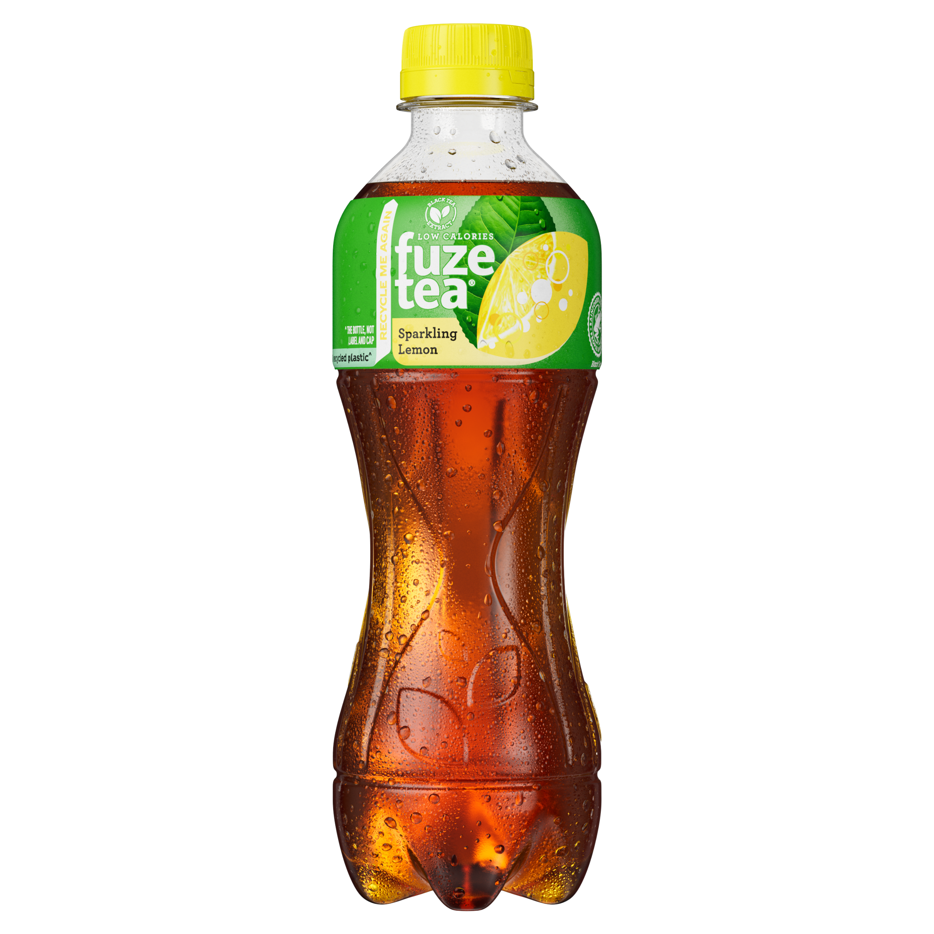 Een flesje Fuze Tea sparkling tea