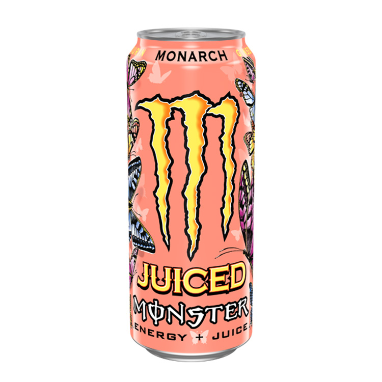 Een blikje Monster Monarch Energy + Juice drank