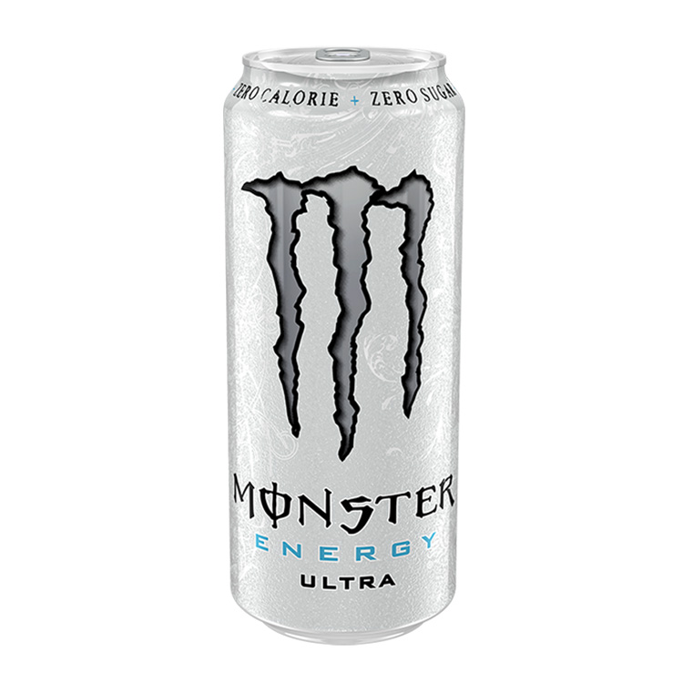 Een blikje Monster Energy Ultra White drank
