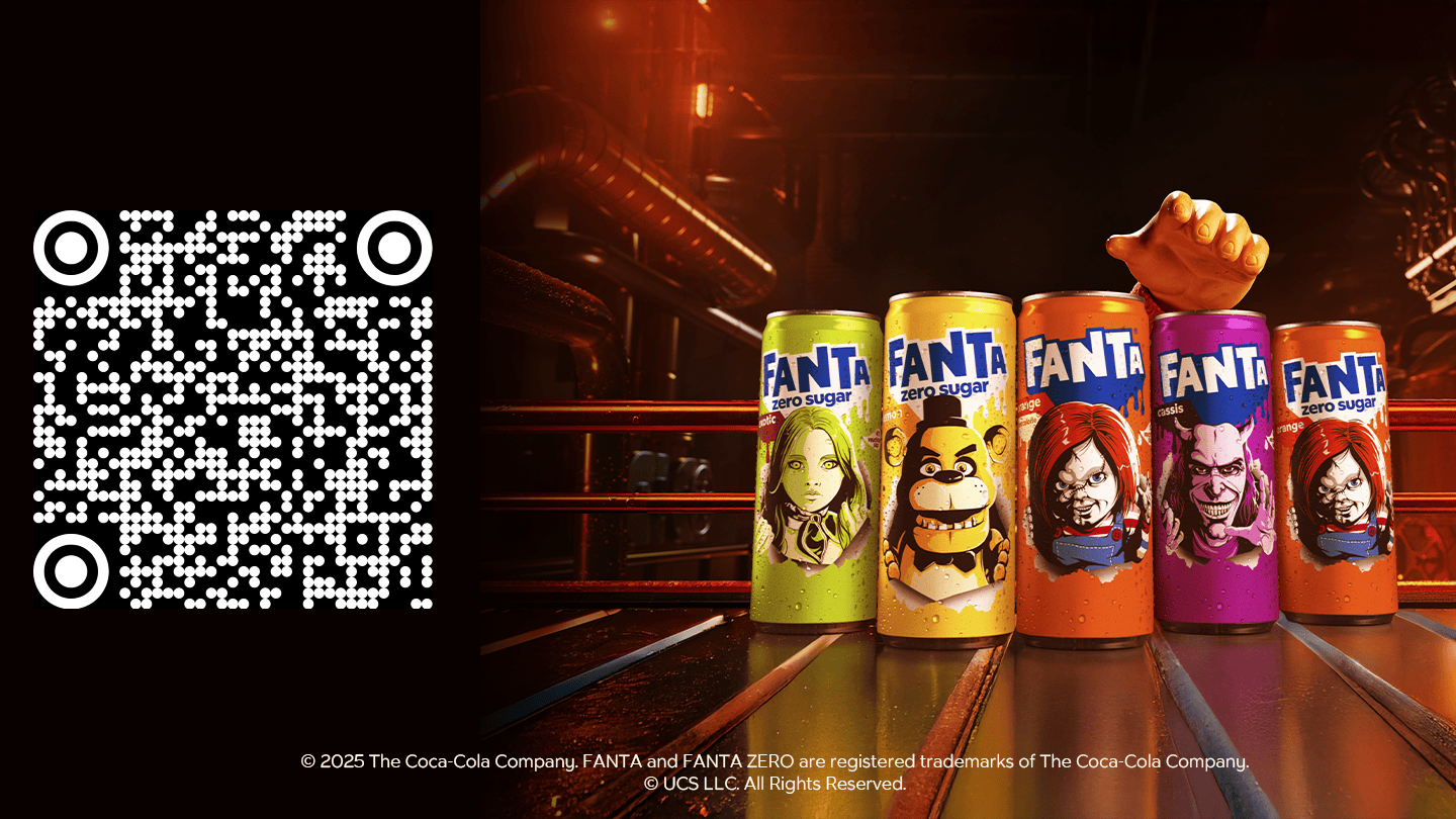 De Coca-Cola App kan alleen op mobiele apparaten worden gedownload, scan de QR-code 